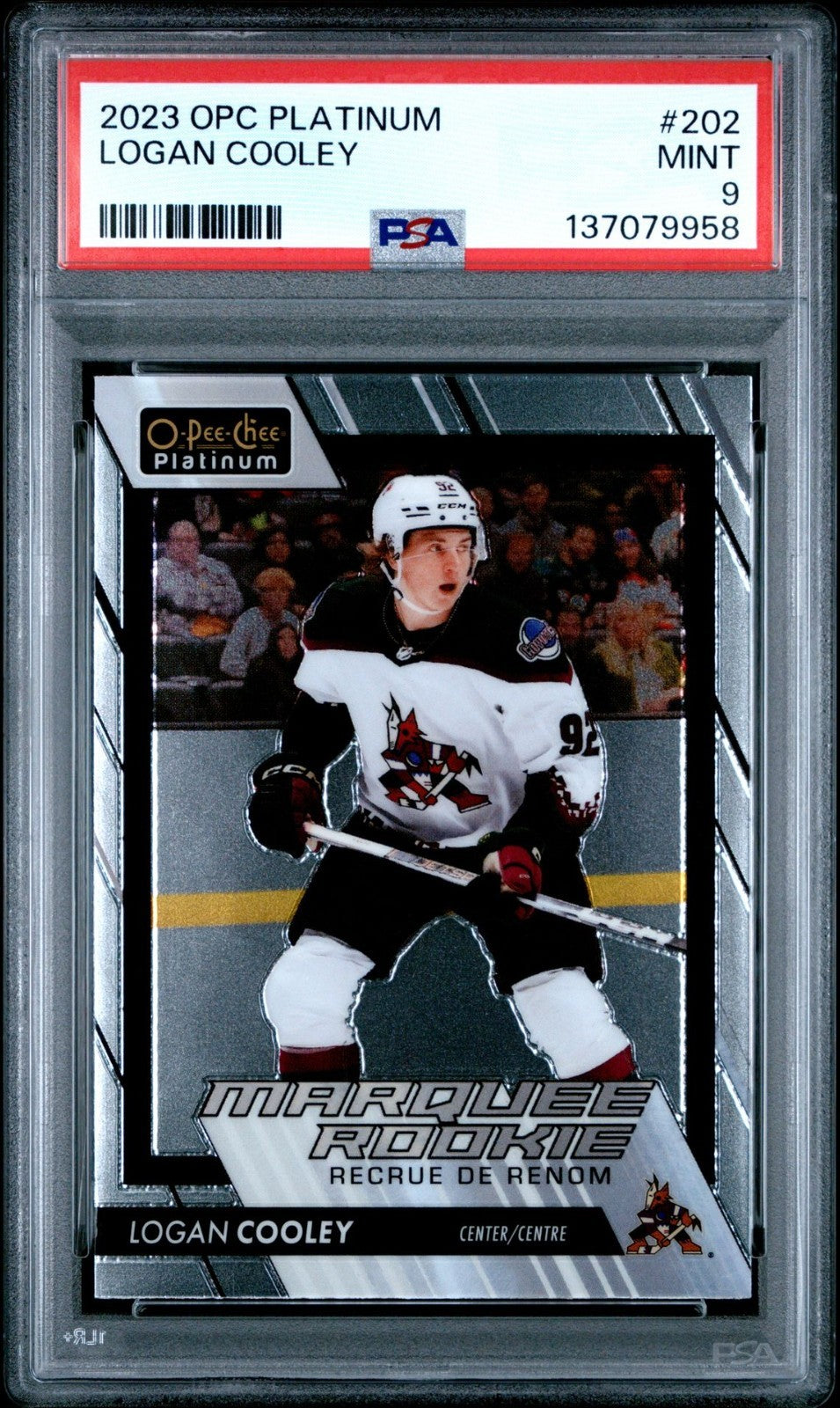 2023-24 O-Pee-Chee Platinum O-Pee-Chee Platinum #202 Logan Cooley MAR PSA 9 Graded trading card