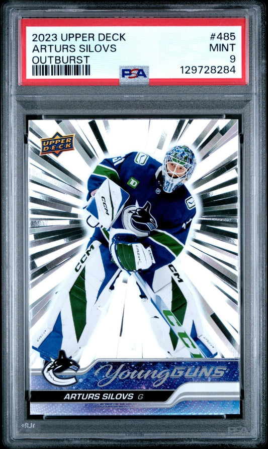2023-24 Upper Deck Upper Deck #485 Arturs Silovs PSA 9 Graded trading card