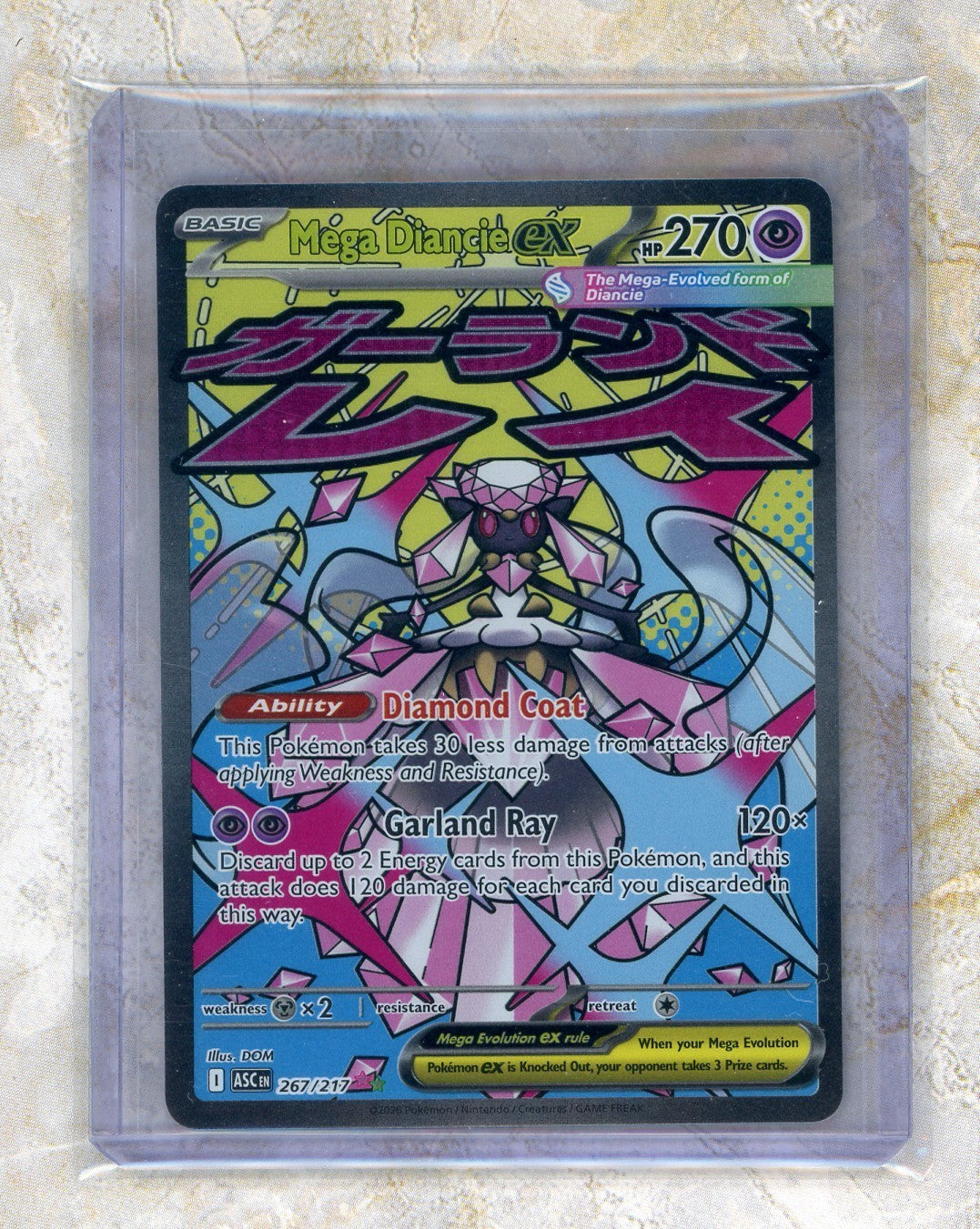 2026 Pokemon ASC EN-Ascended Heroes #267 Mega Diancie Ex Raw trading card