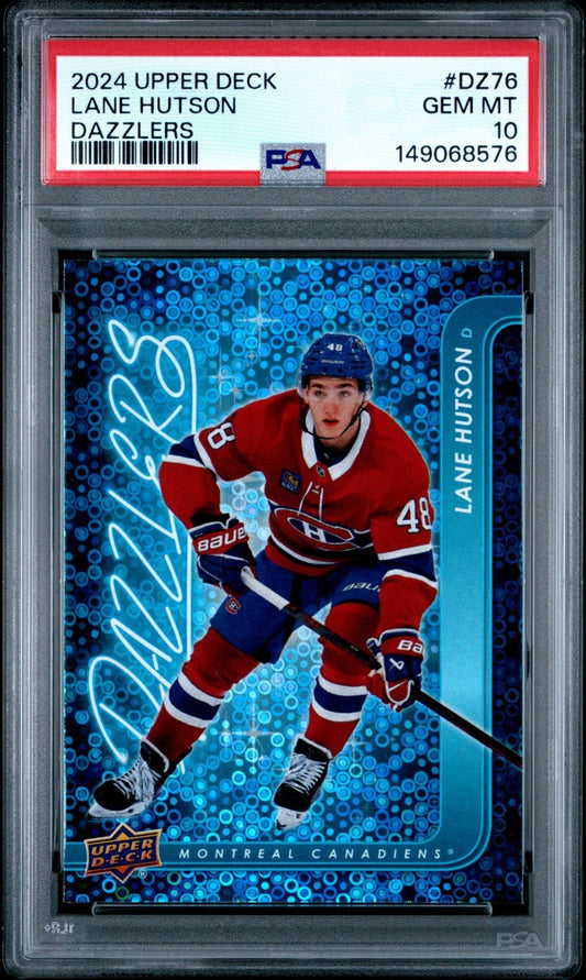 2024-25 Upper Deck Upper Deck #DZ-76 Lane Hutson PSA 10 Graded trading card
