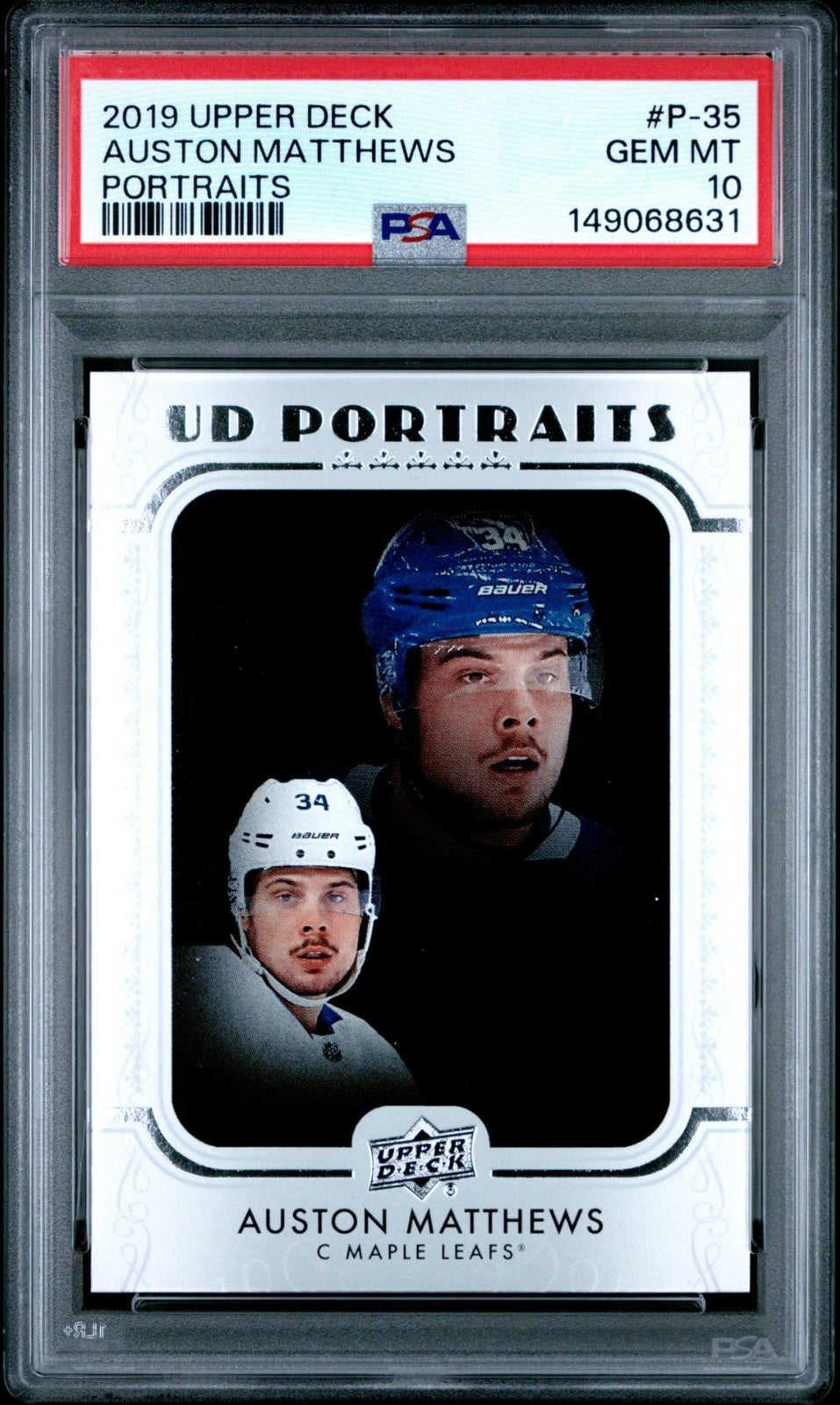 2019-20 Upper Deck Upper Deck #P-35 Auston Matthews PSA 10 Graded trading card