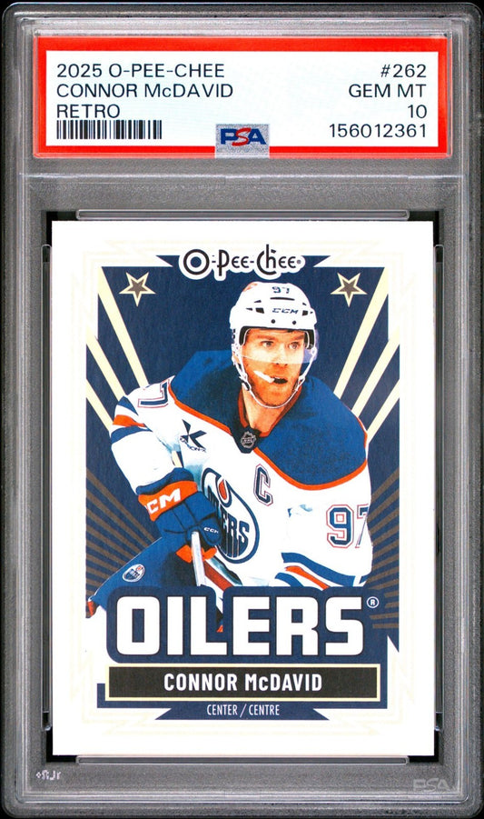 2025-26 O-Pee-Chee O-Pee-Chee #262 Connor McDavid PSA 10 Graded trading card