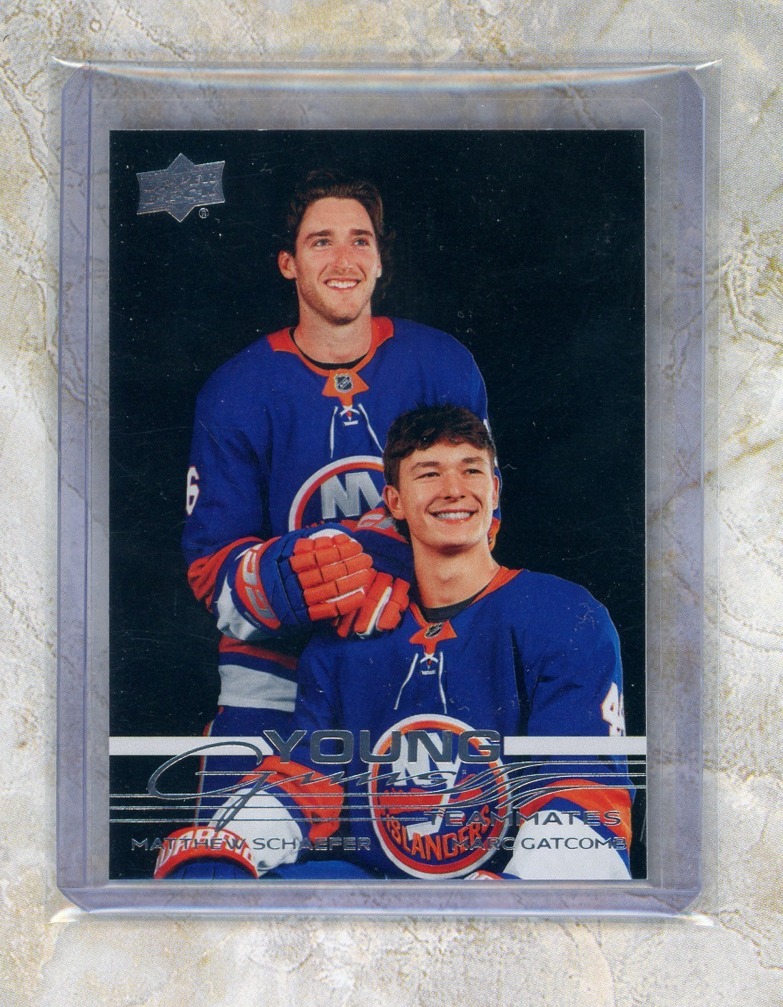 2025-26 Upper Deck Upper Deck #499 Matthew Schaefer/Marc Gatcomb Teammates MAR Raw trading card