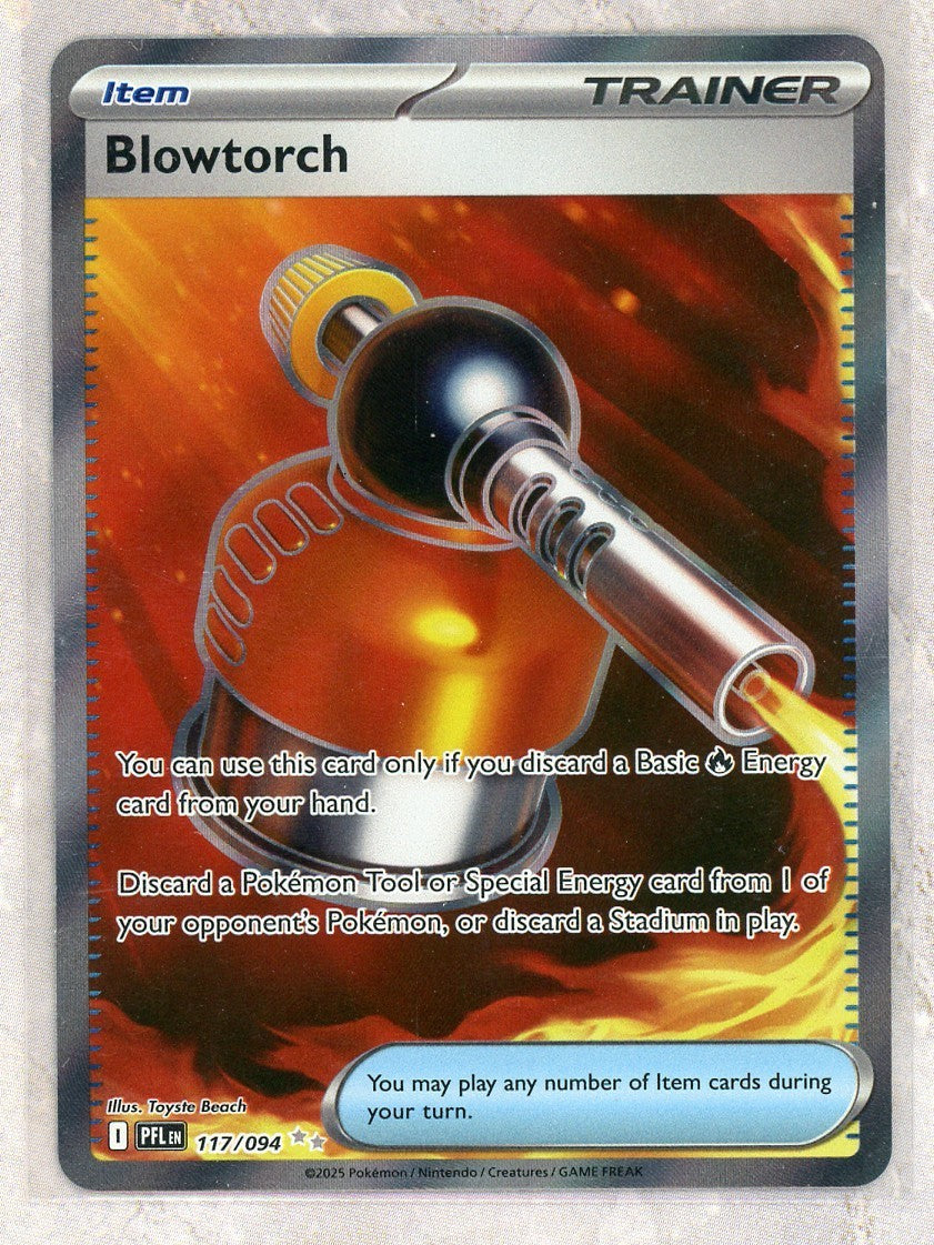 2025 Pokemon PFL EN-Phantasmal Flames #117 Blowtorch UR Raw trading card
