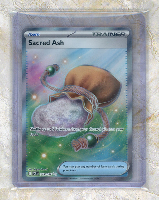 2026 Pokemon POR EN-Perfect Order #115 Sacred Ash UR Raw trading card