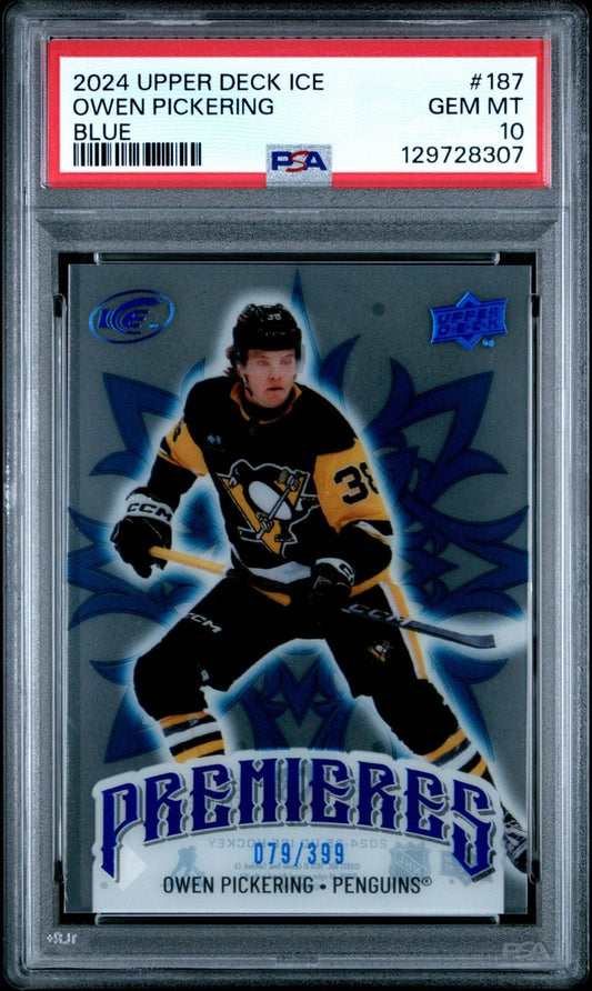 2024-25 Upper Deck Ice Upper Deck Ice #187 Owen Pickering 399 PSA 10 Graded trading card