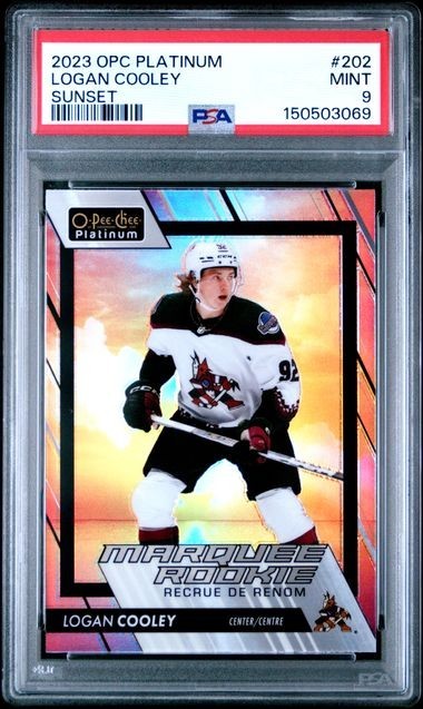 2023-24 O-Pee-Chee O-Pee-Chee Platinum #202 Logan Cooley PSA 9 Graded trading card
