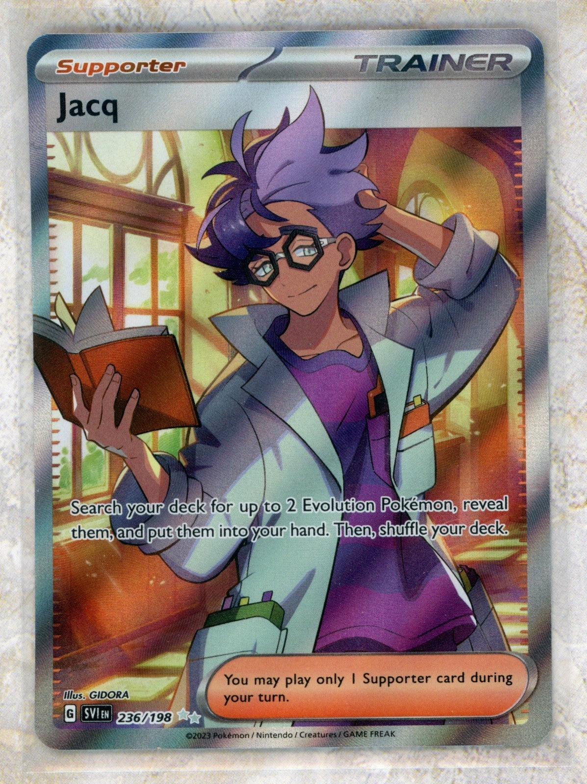 2023 Pokemon SVI EN-Scarlet & Violet #236 Jacq UR Raw trading card
