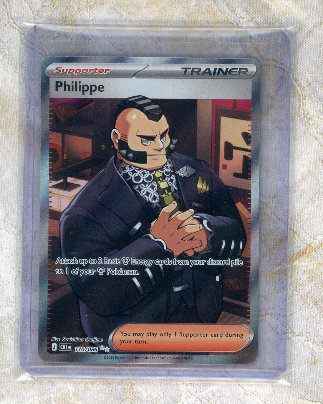 2026 Pokemon CRI EN-Chaos Rising #110 Philippe Raw trading card