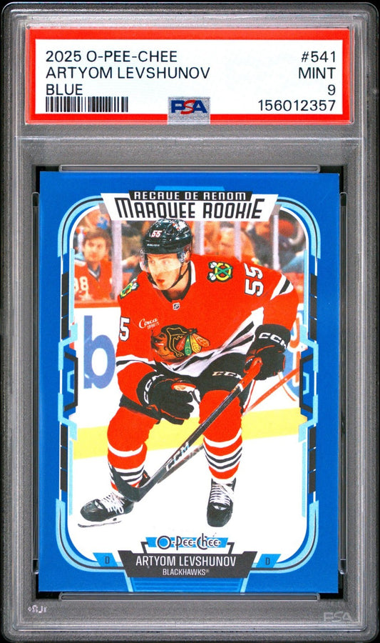 2025-26 O-Pee-Chee O-Pee-Chee #541 Artyom Levshunov PSA 9 Graded trading card
