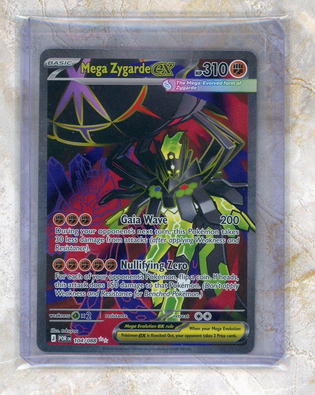 2026 Pokemon POR EN-Perfect Order #104 Mega Zygarde Ex UR Raw trading card
