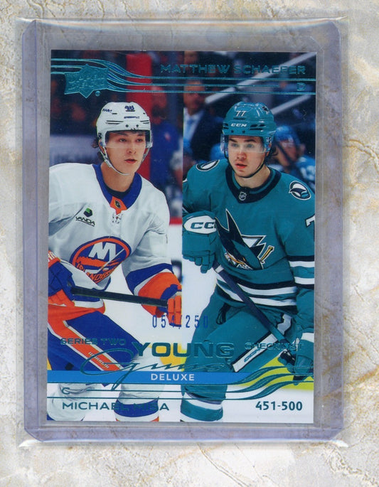 2025-26 Upper Deck Upper Deck #500 Michael Misa & Matthew Schaefer Checklist 250 Raw trading card