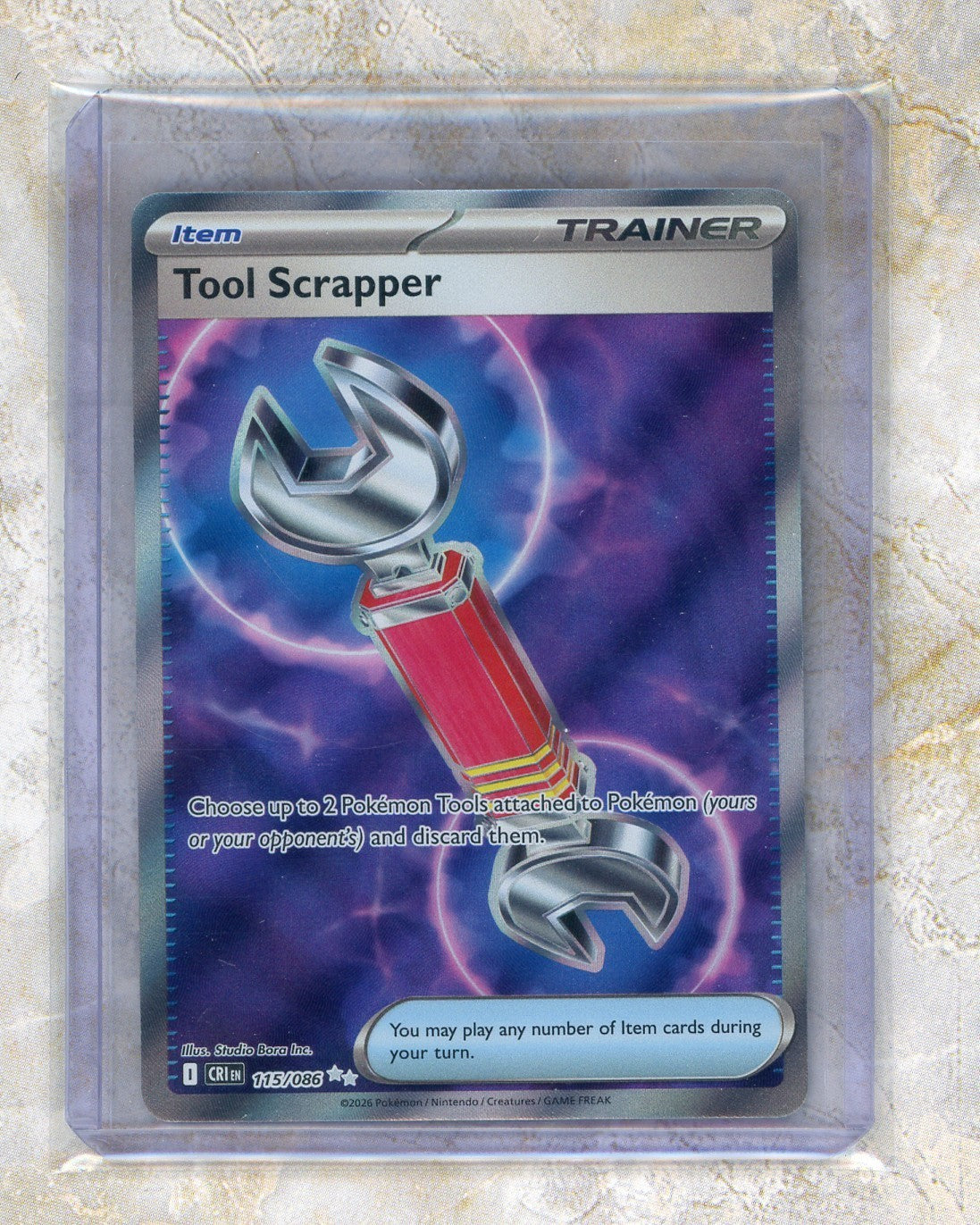 2026 Pokemon CRI EN-Chaos Rising #115 Tool Scrapper UR Raw trading card