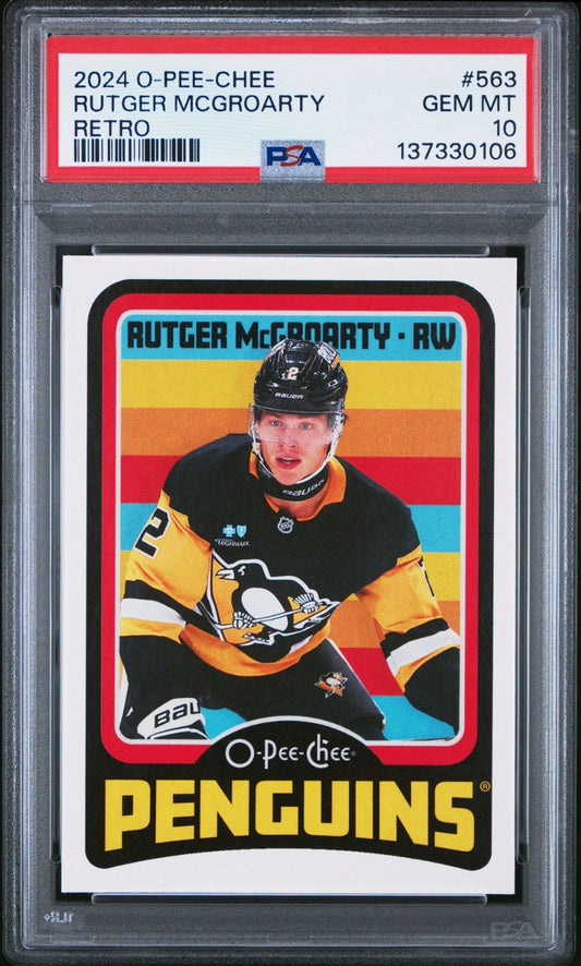 2024-25 O-Pee-Chee O-Pee-Chee #563 Rutger McGroarty PSA 10 Graded trading card