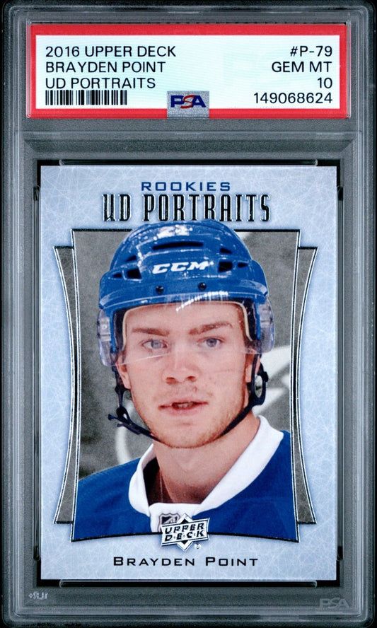 2016-17 Upper Deck Upper Deck #P-79 Brayden Point PSA 10 Graded trading card