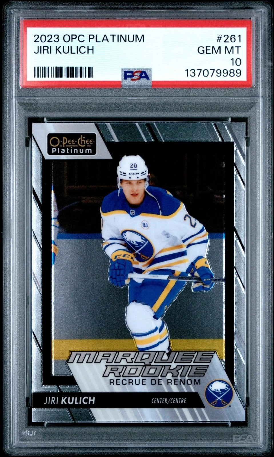 2023-24 O-Pee-Chee Platinum O-Pee-Chee #261 Jiri Kulich PSA 10 Graded trading card