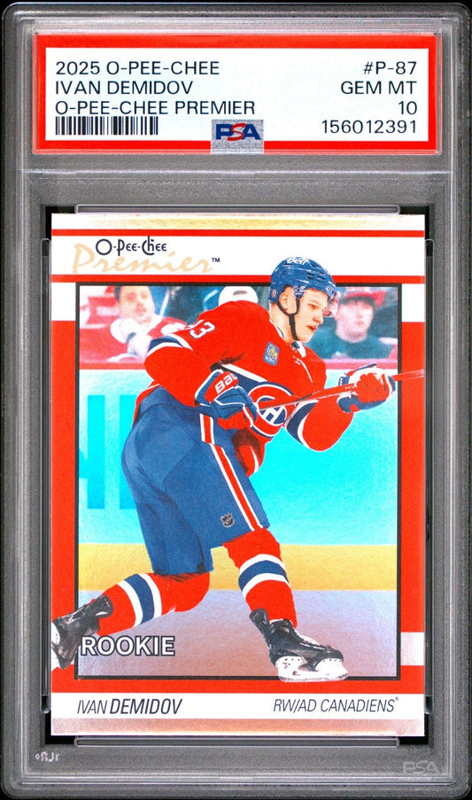 2025-26 O-Pee-Chee O-Pee-Chee #P-87 Ivan Demidov PSA 10 Graded trading card