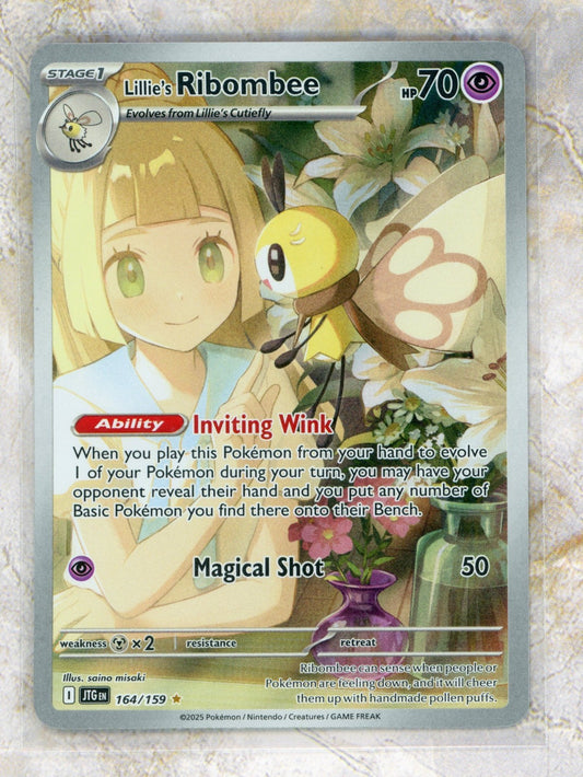 2025 Pokemon JTG EN-Journey Together #164 Lillie's Ribombee IR Raw trading card
