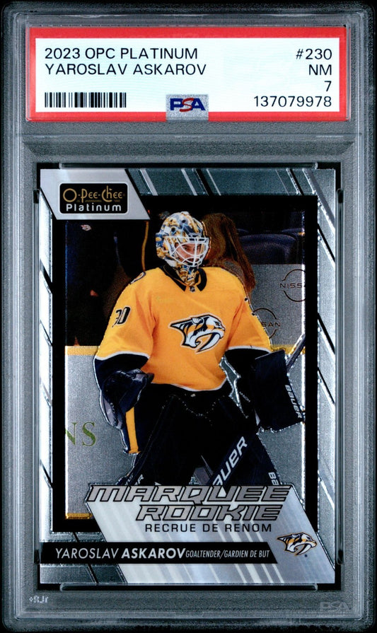 2023-24 O-Pee-Chee O-Pee-Chee #230 Yaroslav Askarov PSA 7 Graded trading card