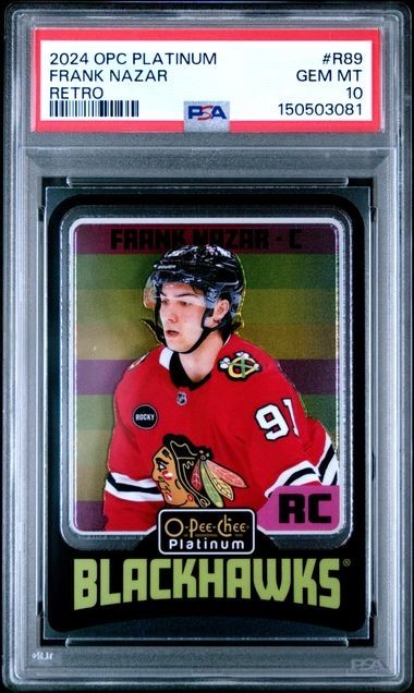 2024-25 O-Pee-Chee O-Pee-Chee Platinum #R89 Frank Nazar PSA 10 Graded trading card