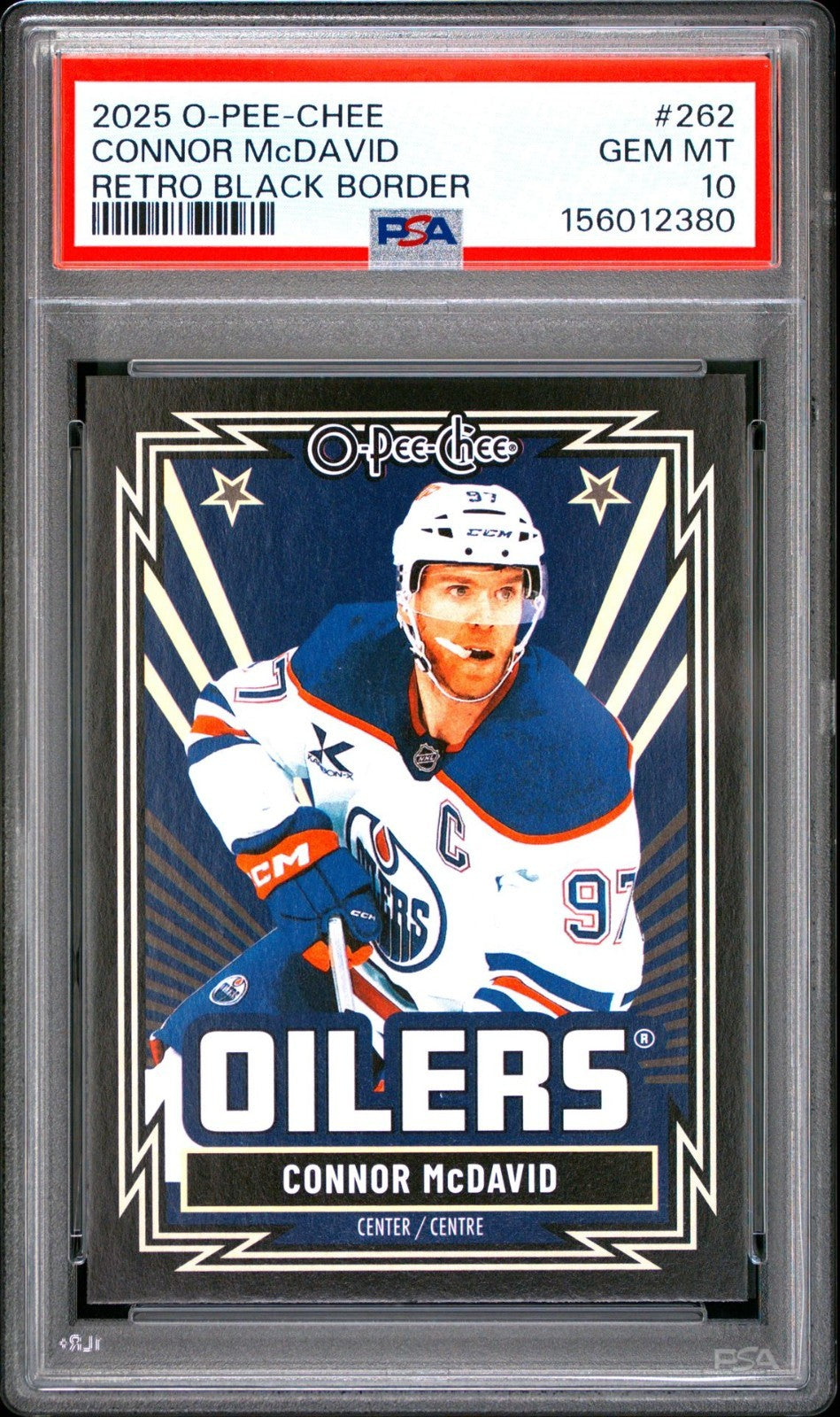 2025-26 O-Pee-Chee O-Pee-Chee #262 Connor McDavid 100 PSA 10 Graded trading card