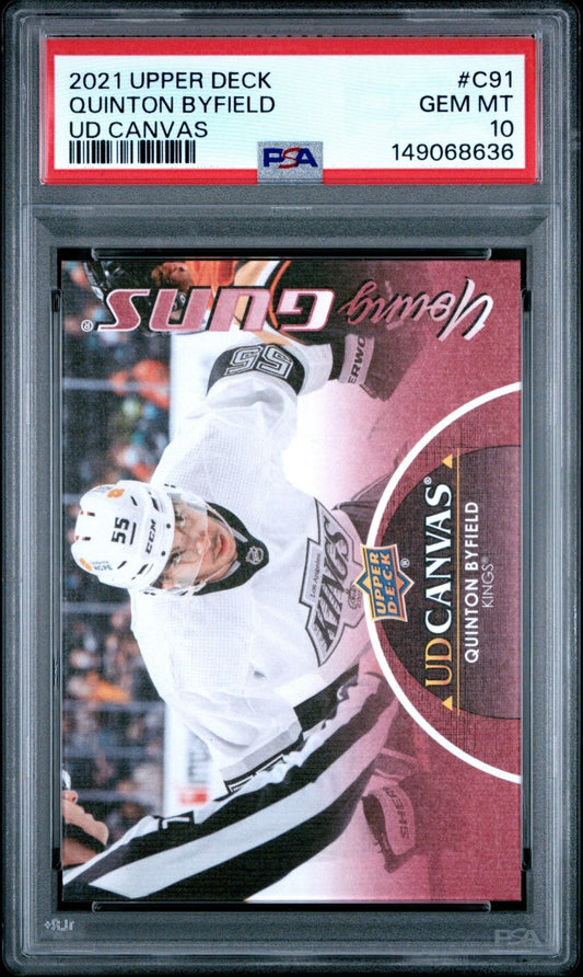 2021-22 Upper Deck Upper Deck #C-91 Quinton Byfield PSA 10 Graded trading card