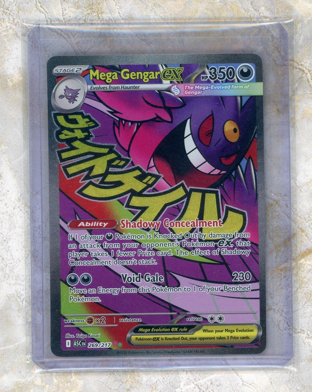 2026 Pokemon ASC EN-Ascended Heroes #269 Mega Gengar Ex Ma Mega Attack Raw trading card