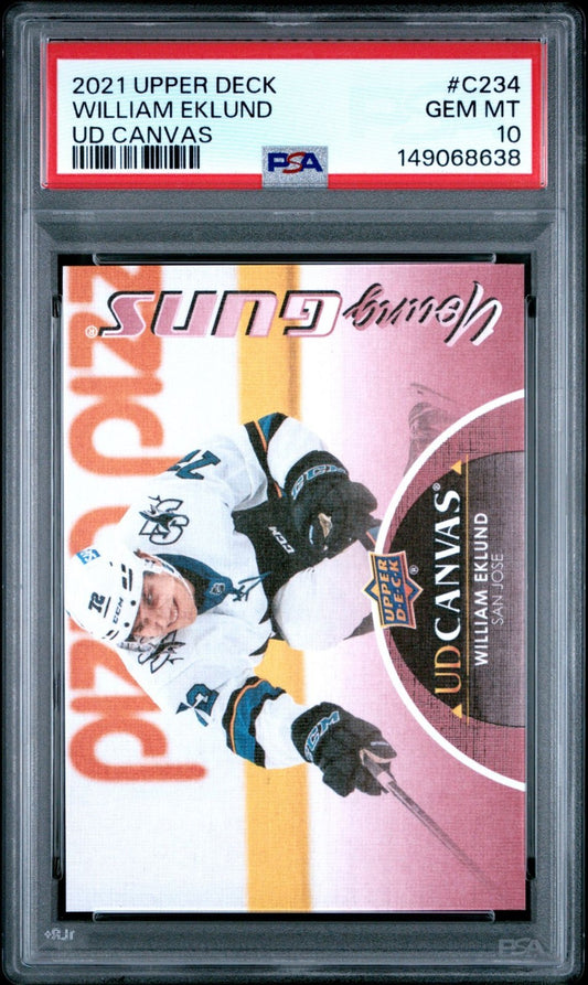 2021-22 Upper Deck Upper Deck #C-234 William Eklund PSA 10 Graded trading card