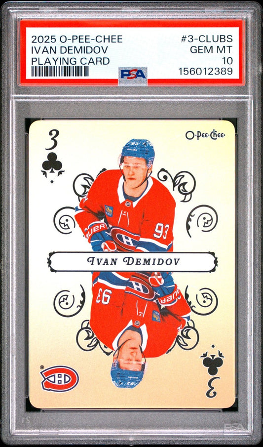 2025-26 O-Pee-Chee O-Pee-Chee #3-CLUBS Ivan Demidov PSA 10 Graded trading card