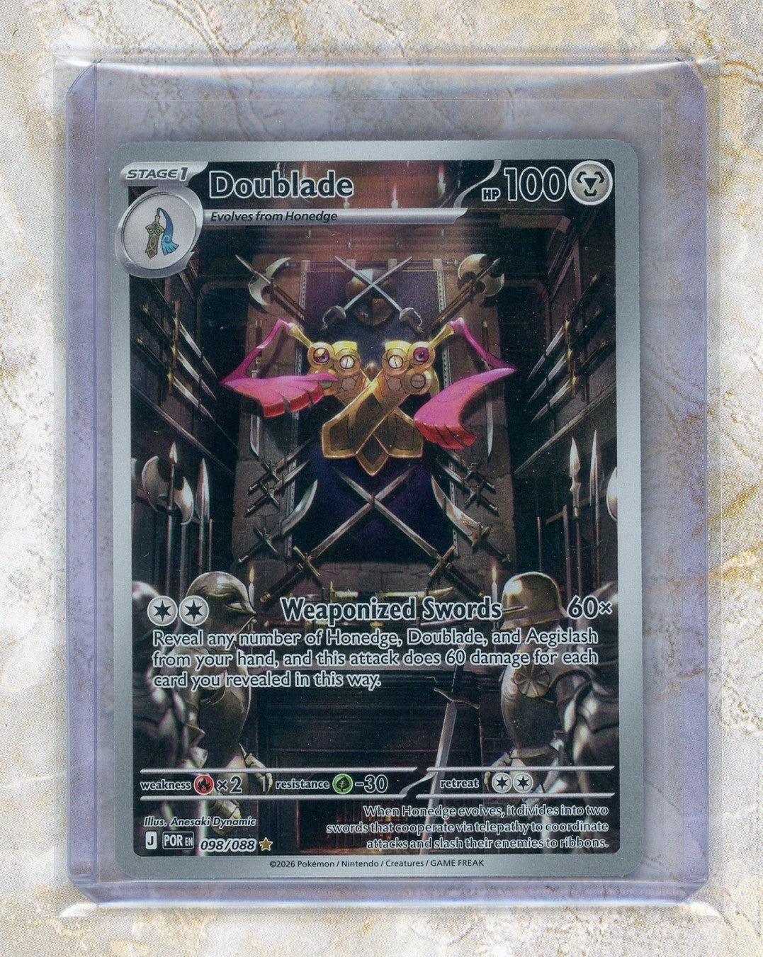 2026 Pokemon POR EN-Perfect Order #098 Doublade IR Raw trading card
