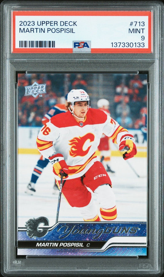 2023-24 Upper Deck Upper Deck Extended Series #713 Martin Pospisil PSA 9 Graded trading card