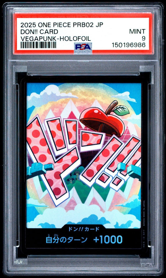2025 One Piece PRB02-Premium Booster The Best Vol. 2 #DON!! CARD Vegapunk Holofoil PSA 9 Graded trading card