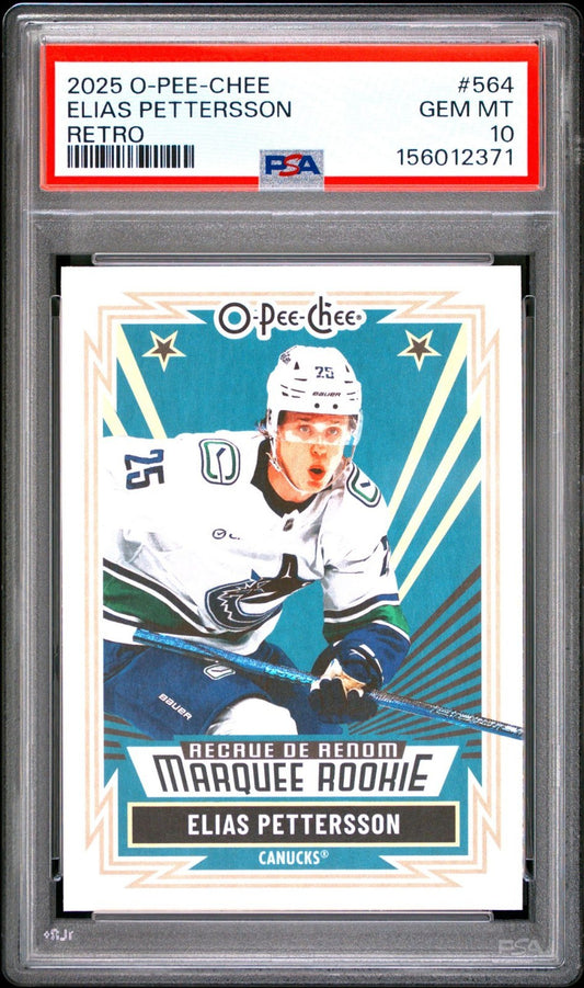 2025-26 O-Pee-Chee O-Pee-Chee #564 Elias Pettersson PSA 10 Graded trading card