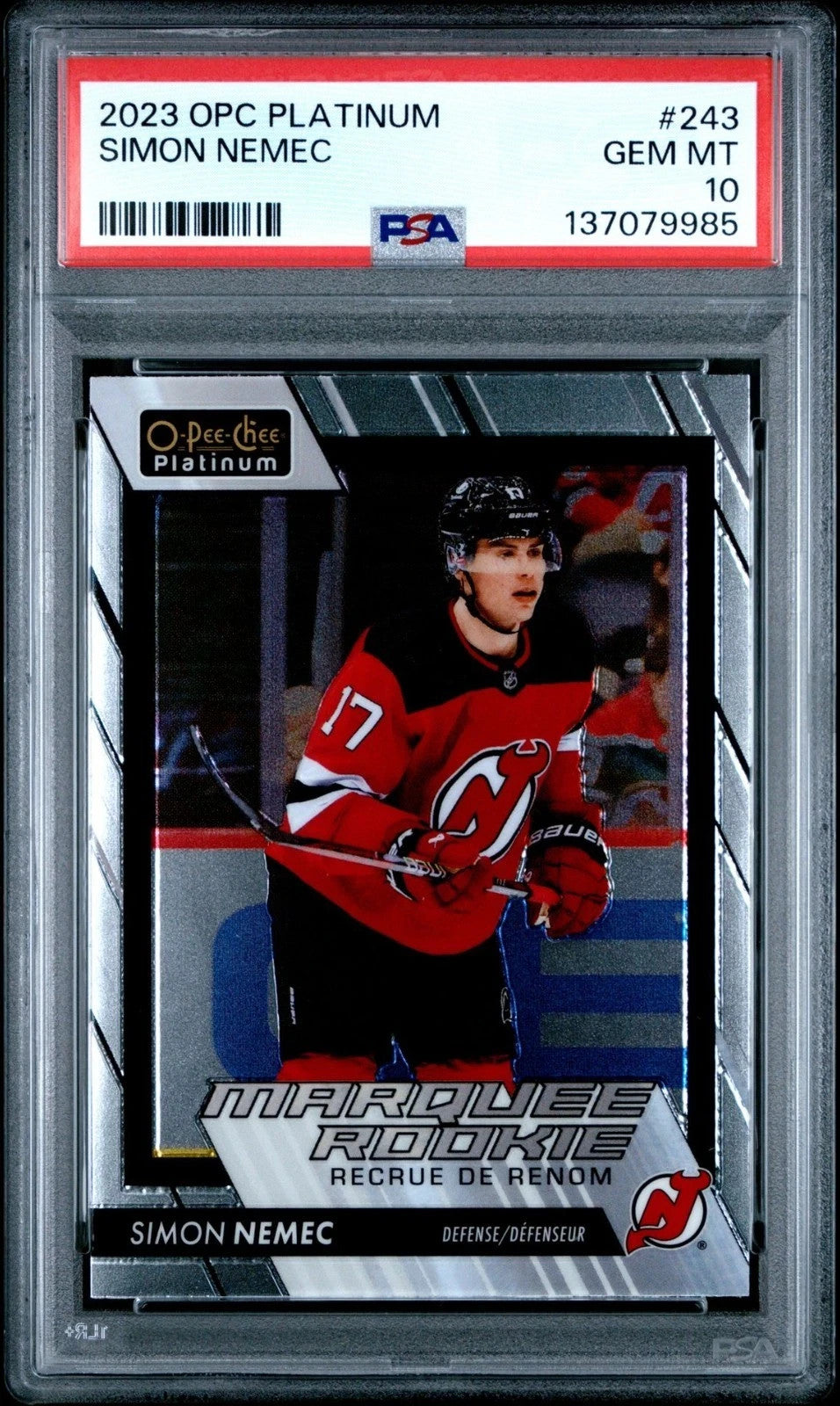 2023-24 O-Pee-Chee Platinum O-Pee-Chee #243 Simon Nemec PSA 10 Graded trading card