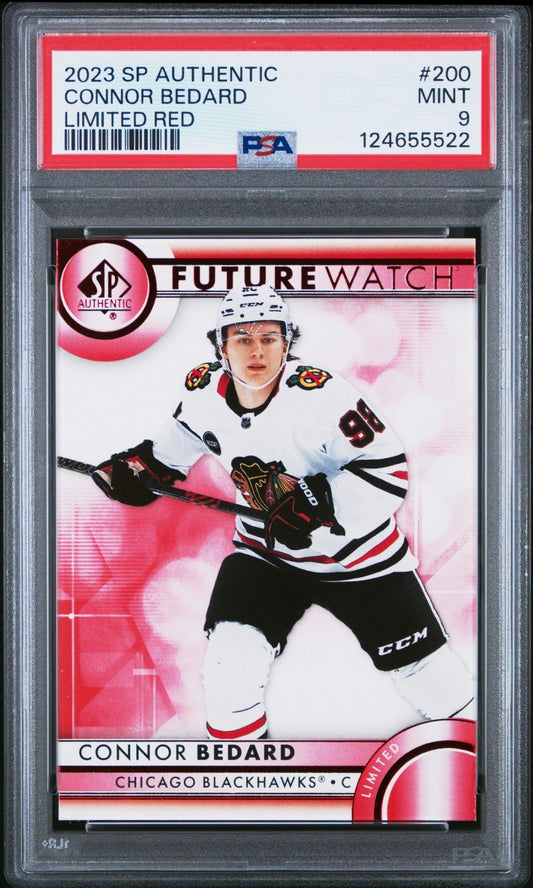 2023-24 Sp Authentic SP Authentic #200 Connor Bedard PSA 9 Graded trading card