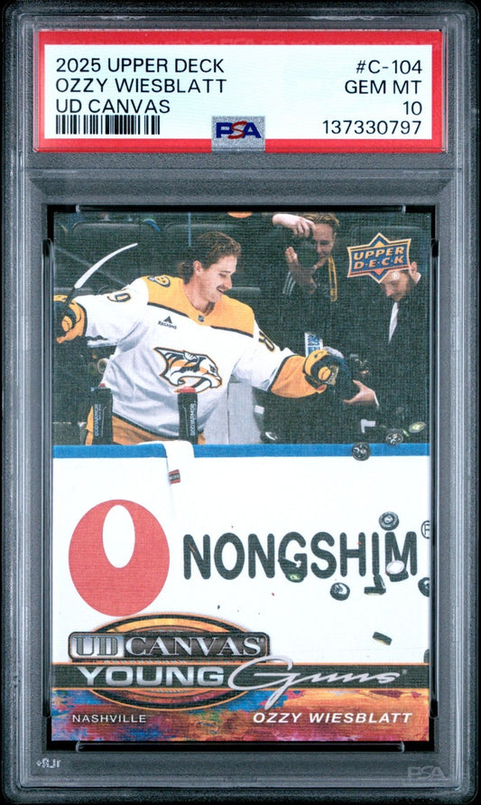 2025-26 Upper Deck Upper Deck #C104 Ozzy Wiesblatt PSA 10 Graded trading card