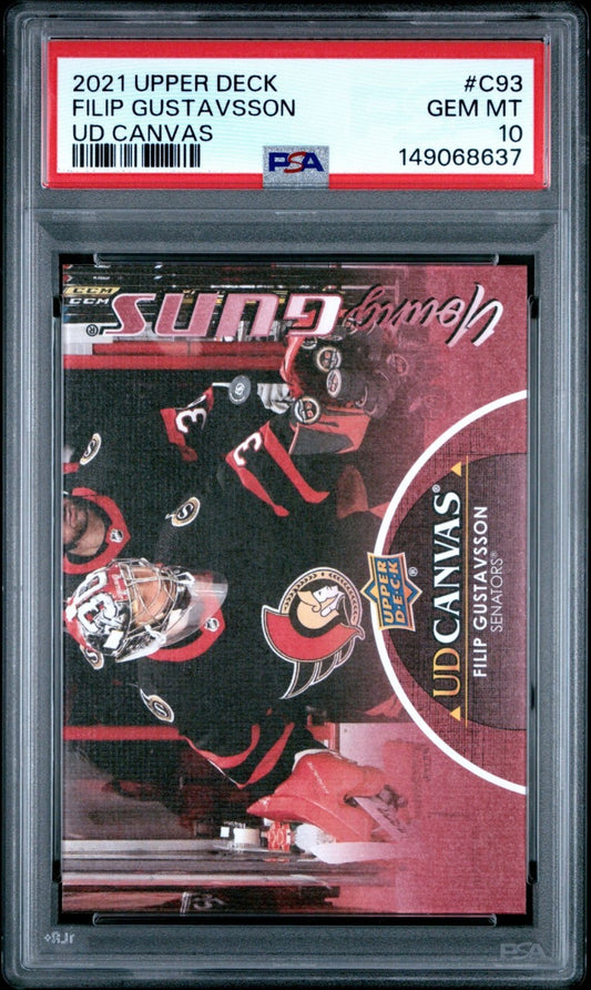 2021-22 Upper Deck Upper Deck #C-93 Filip Gustavsson PSA 10 Graded trading card