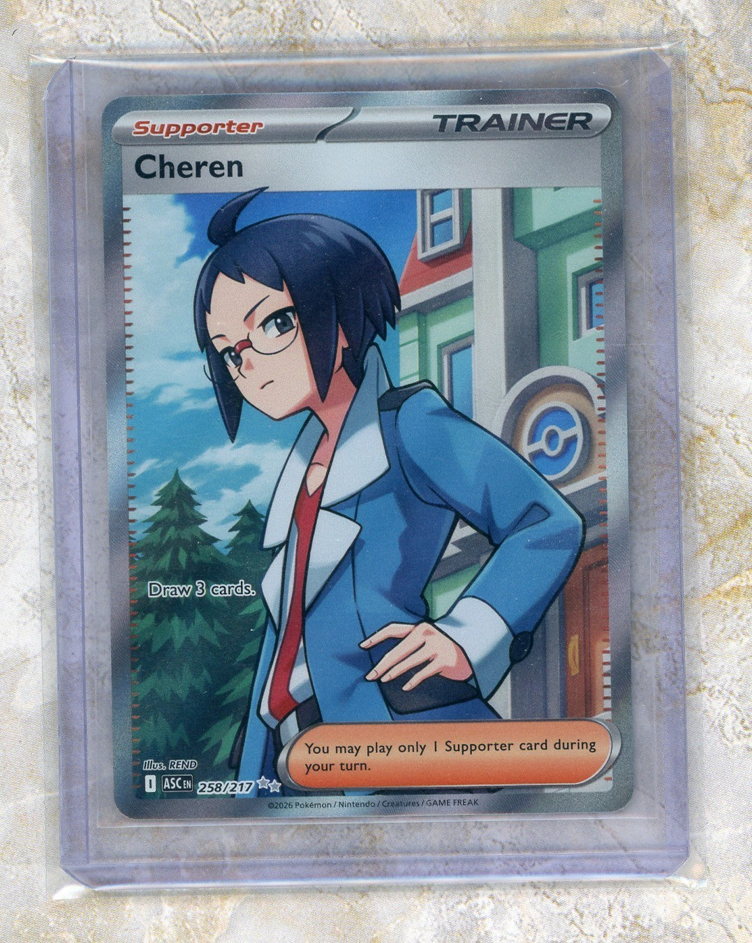 2026 Pokemon ASC EN-Ascended Heroes #258 Cheren UR Raw trading card