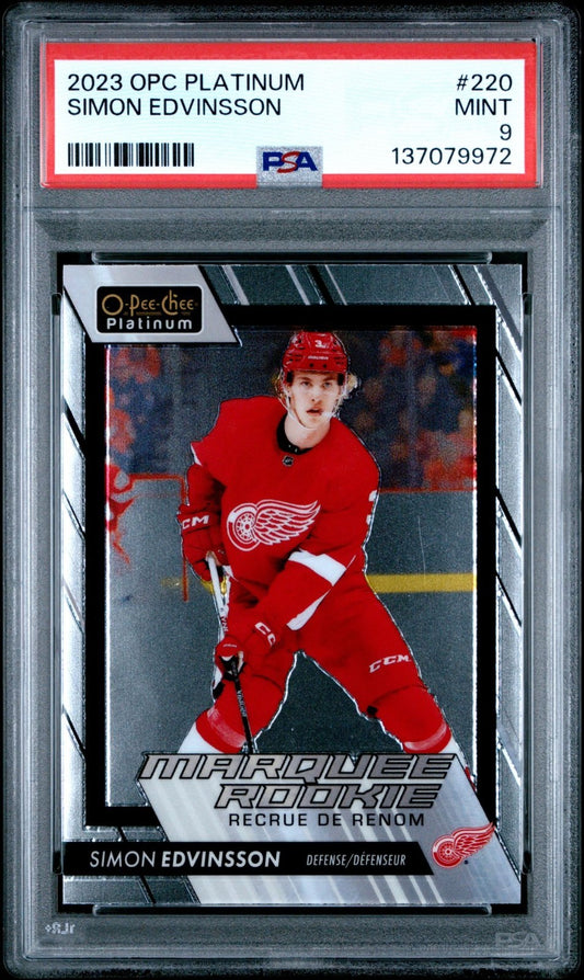 2023-24 O-Pee-Chee Platinum O-Pee-Chee Platinum #220 Simon Edvinsson MAR PSA 9 Graded trading card