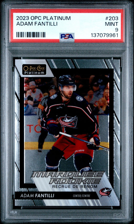 2023-24 O-Pee-Chee Platinum O-Pee-Chee Platinum #203 Adam Fantilli MAR PSA 9 Graded trading card