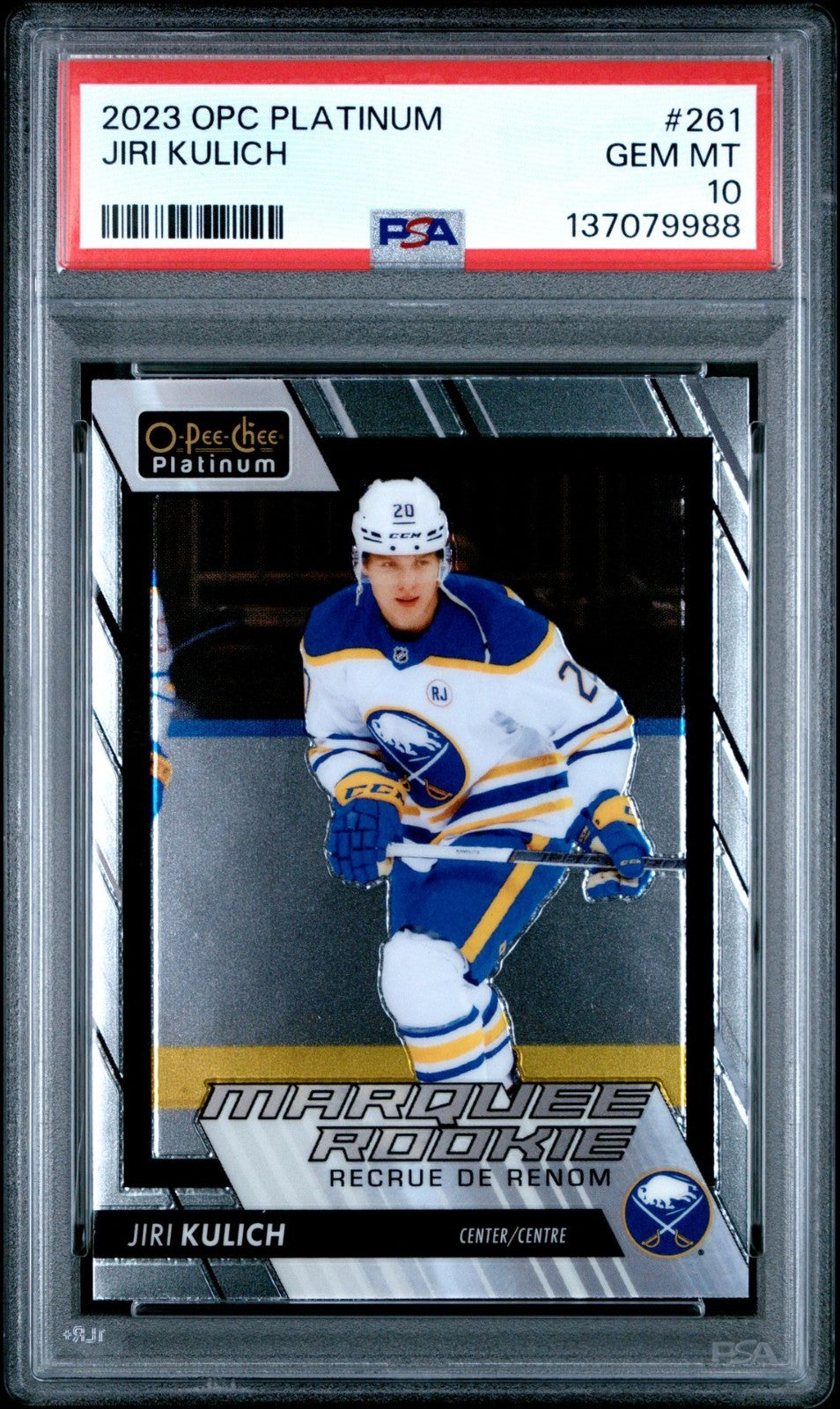 2023-24 O-Pee-Chee Platinum O-Pee-Chee #261 Jiri Kulich PSA 10 Graded trading card