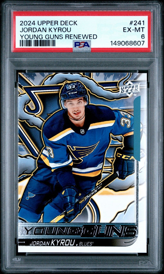 2024-25 Upper Deck Upper Deck #241 Jordan Kyrou PSA 6 Graded trading card