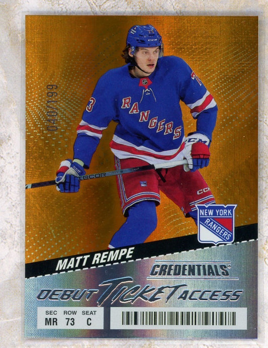 2024-25 Upper Deck Upper Deck #128 Matt Rempe 199 Raw trading card