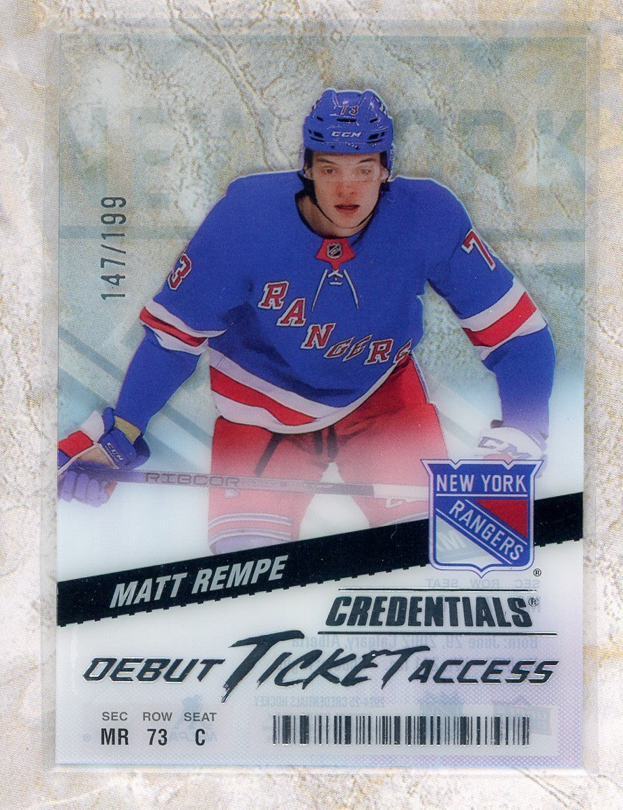 2024-25 Upper Deck Upper Deck #DTAA-MR Matt Rempe 199 Raw trading card