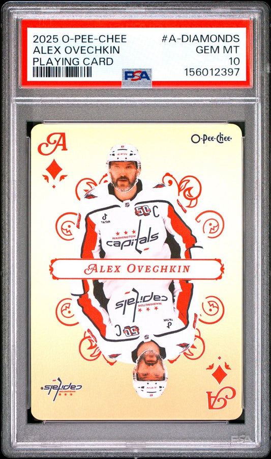 2025-26 O-Pee-Chee O-Pee-Chee #A-DIAMONDS Alex Ovechkin PSA 10 Graded trading card