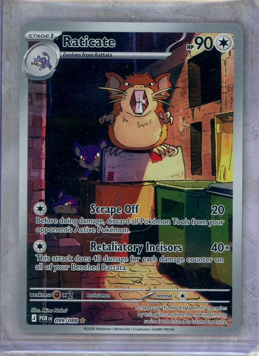 2026 Pokemon POR EN-Perfect Order #099 Raticate IR Raw trading card