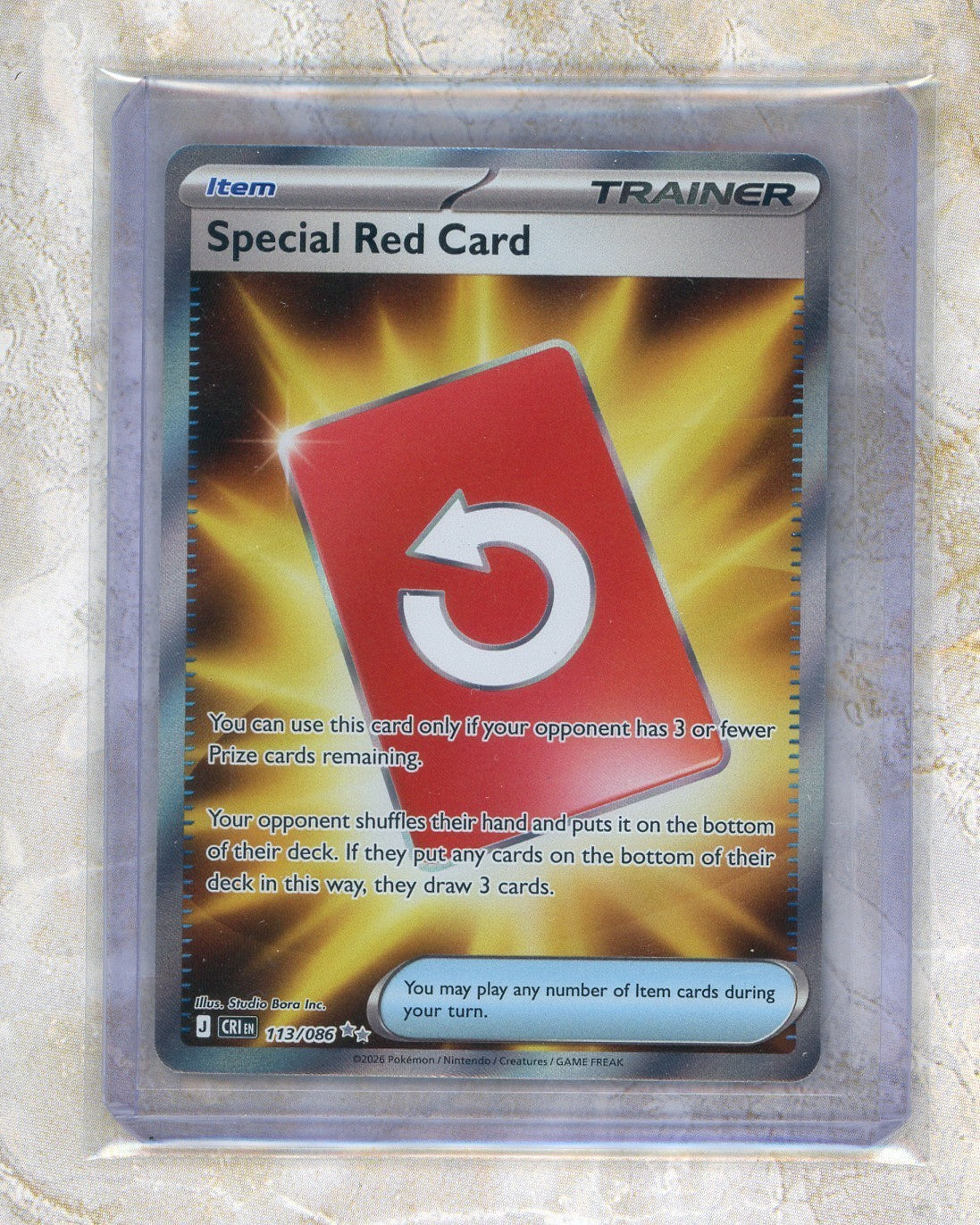 2026 Pokemon CRI EN-Chaos Rising #113 Special Red Card UR Raw trading card