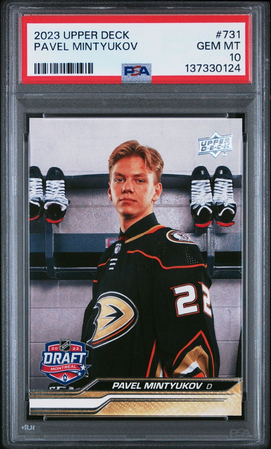 2023-24 Upper Deck Upper Deck #731 Pavel Mintyukov PSA 10 Graded trading card