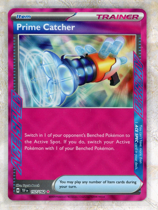 2024 Pokemon TEF EN- Temporal Forces #157 Prime Catcher Ace ACE Raw trading card