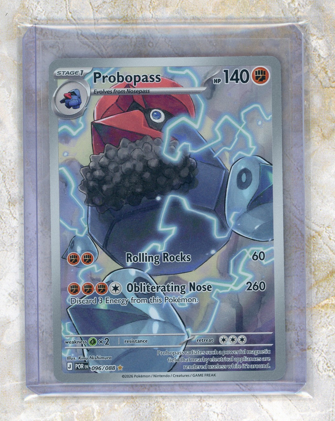 2026 Pokemon POR EN-Perfect Order #096 Probopass IR Raw trading card